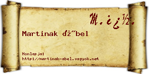 Martinak Ábel névjegykártya